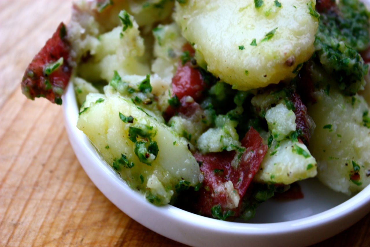 My Own Private Kitchen ParsleyGarlic Butter Smashed New Potatoes