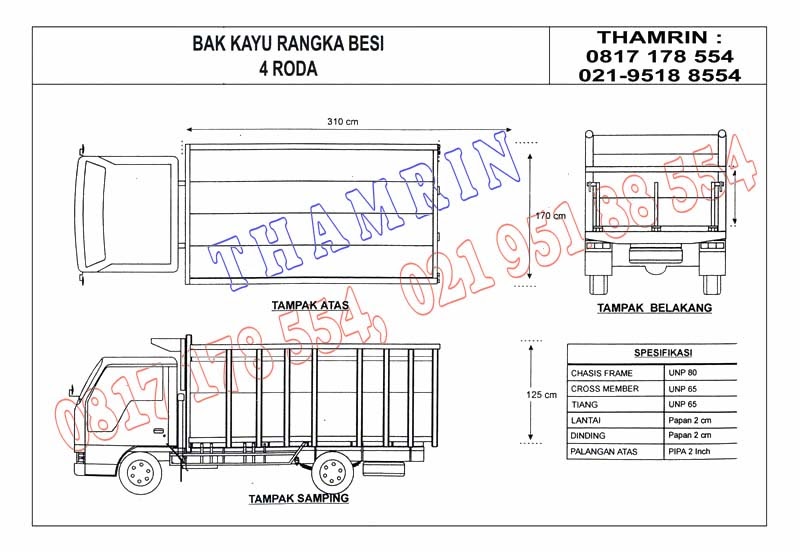 DEALER TRUCK MITSUBISHI Spec.Karoseri Bak Kayu