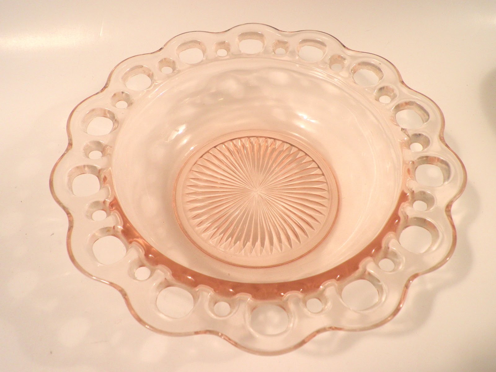 The Depression Glass Daze Pink Lace Edge (Old Colony)
