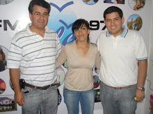 Roxana junto a Jorge Hidalgo y Gastón Ahumada