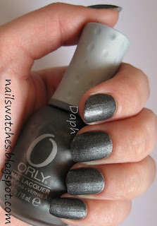 Orly Iron Butterfly orly iron butterfly matte black shimmer nailpolish glam rock collection 2010 nailswatches