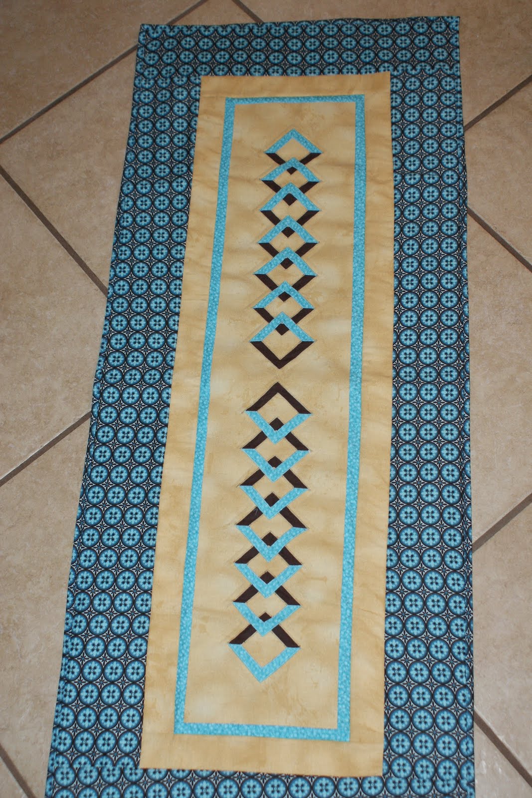 Papillon Pals Double Diamond Table Runner