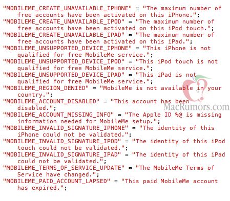 used with MobileMe Mail