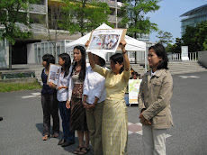 Charity for victims in Myanmar by the students in Tokyo, Japan