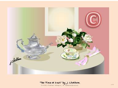 "Tea Time" at dusk by J. Chatham