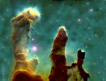 Pillars of Creation in a Star-Forming Region