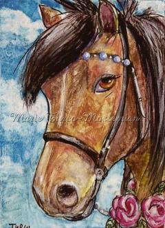 Horse painting ACEO