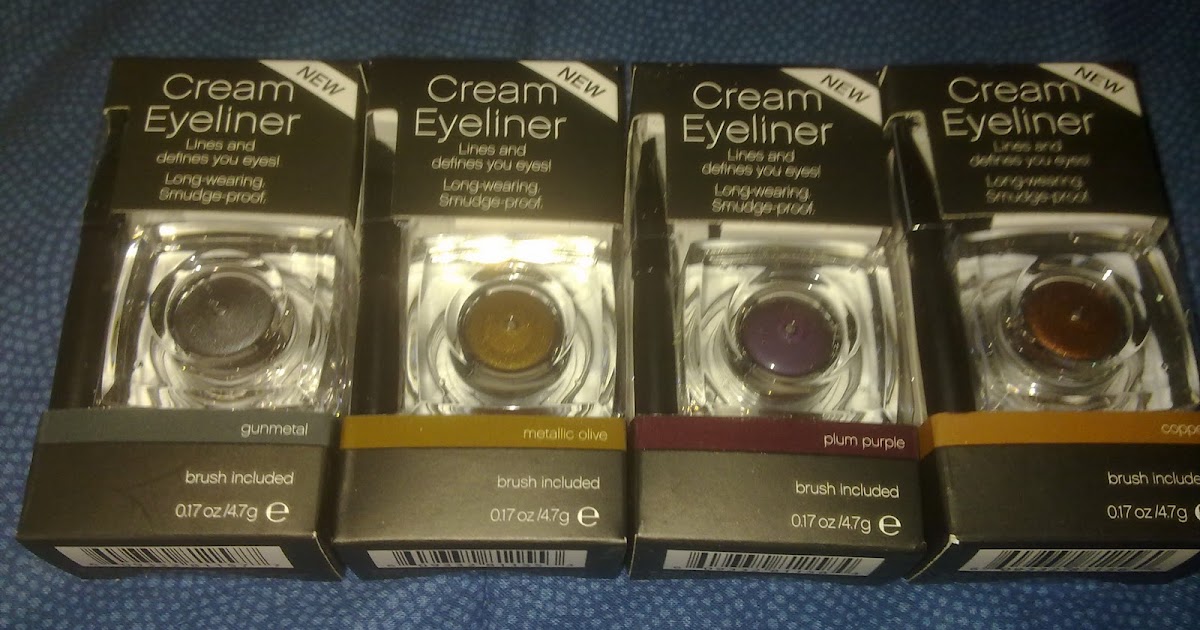 E.l.f. Studio Cream Eyeliner Metallic Olive, Copper, Gunmetal, Plum