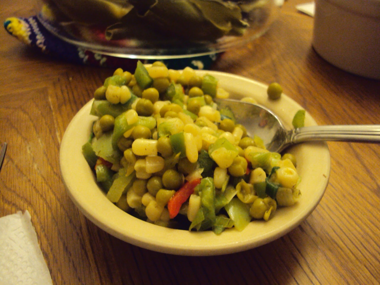 Running out of me Shoepeg Corn and Baby Pea Salad