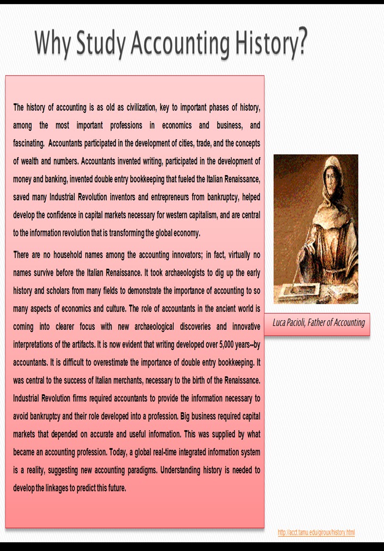interdisciplinary project why study accounting history why study accounting