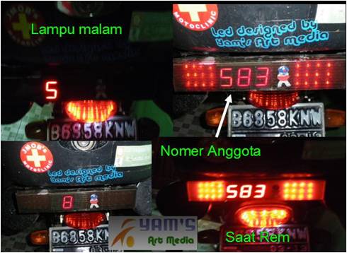 Stop Lamp + Nomer Anggota