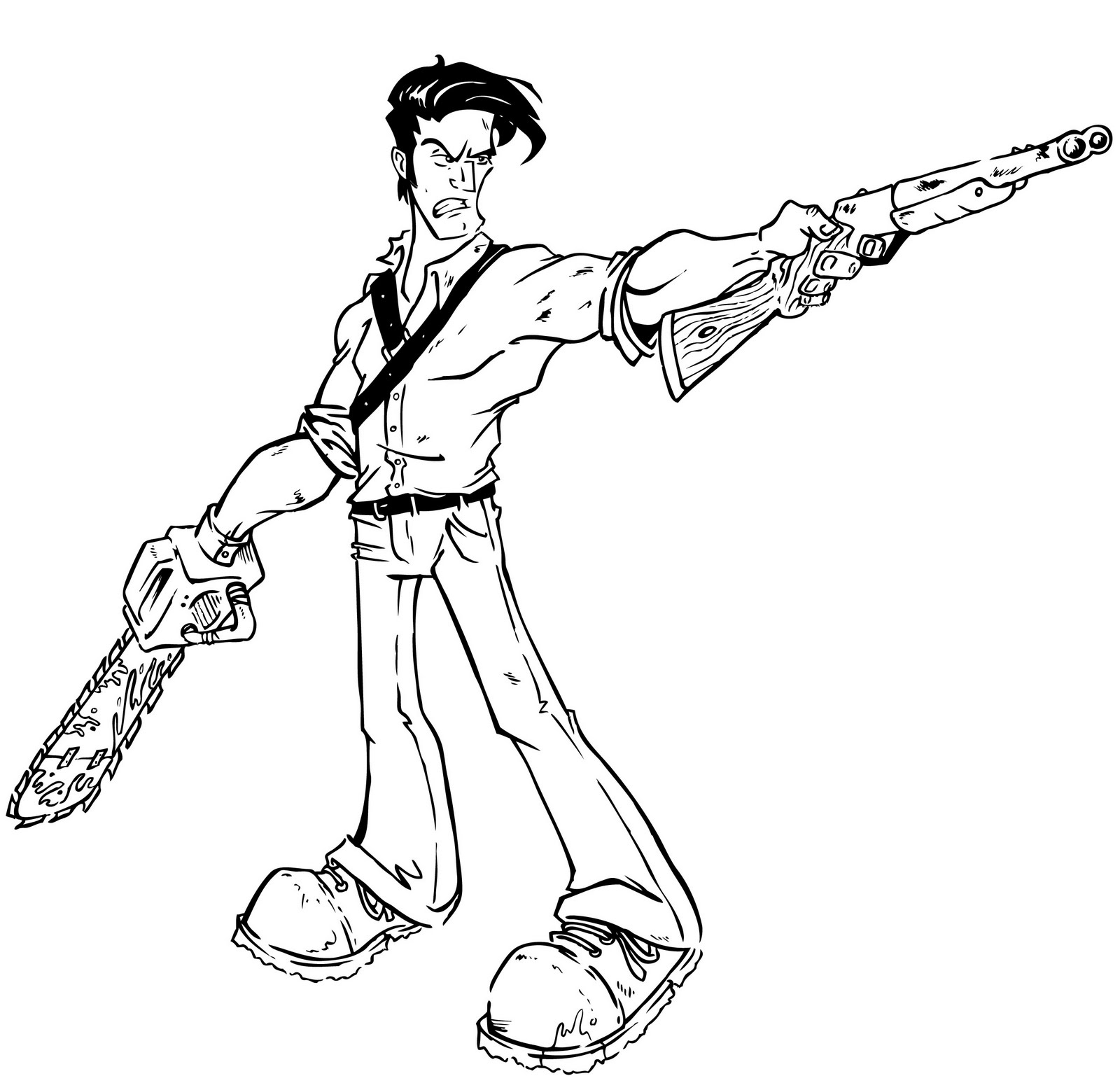 Evil Dead Ash Coloring Pages