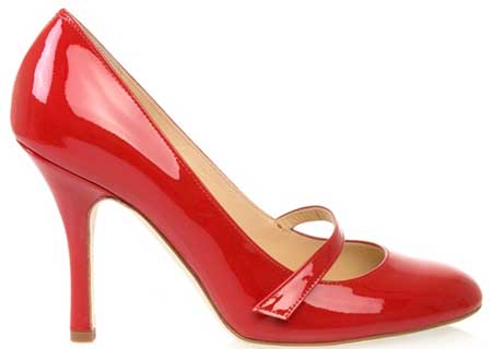Shoe Kryptonite: Beatrix Ong red patent Mary Jane shoes 