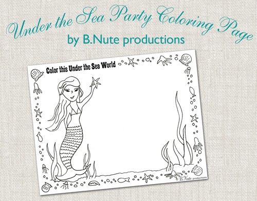 bnute productions: Under the Sea Party: Art Activity Ideas