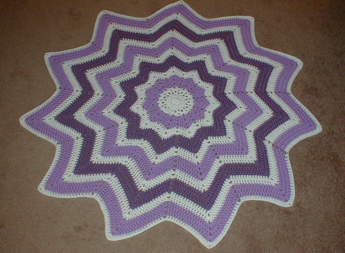 AngelCrafts - Baby's Round Ripple Afghan