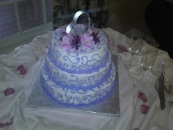 Purple Swirl Wedding Cake