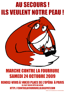 Grande manifestation contre la fourrure le 24 octobre Affiche+au+secours