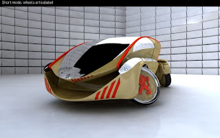 Design Concept Car futuristic Peugeot Verde 