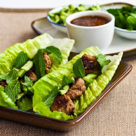 It was pure serendipity that I happened across this recipe for Thai-Inspired Turkey Mini-Meatball Lettuce Wraps, but it's definitely a keeper! Thai-Inspired Turkey Mini-Meatball Lettuce Wraps