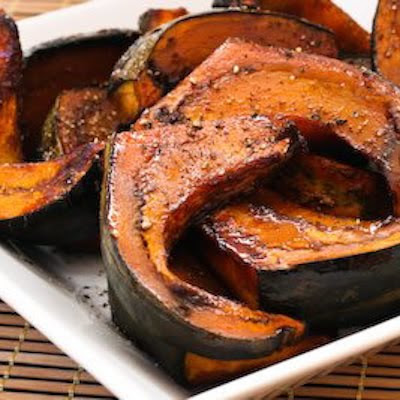 Agave and Balsamic Glazed and Roasted Buttercup Squash