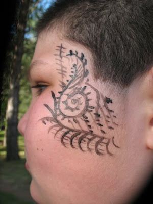 ..and the boys mostly chose spiders, beetles, and Maori face tats. :p