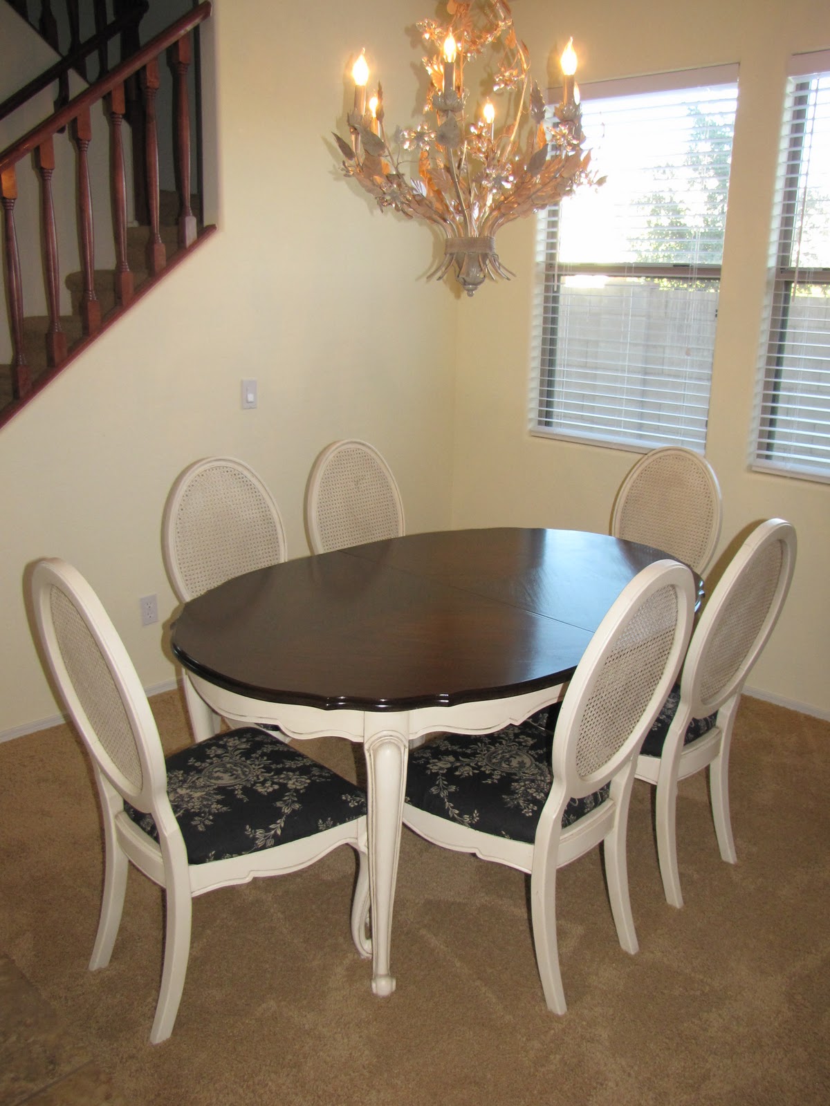 Restoration Furniture Black Toile Dining Table
