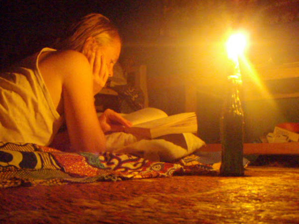 Reading by candlelight