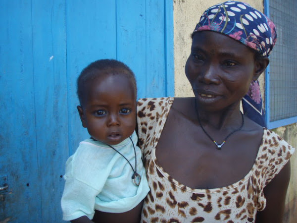 A mom at the nutrition center