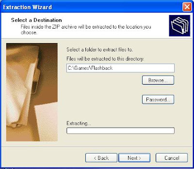 Zip extraction program