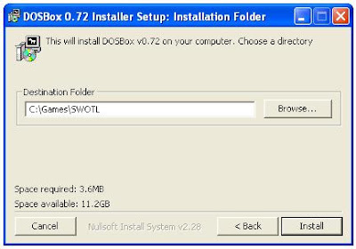 Dosbox installation program