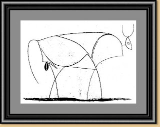 Picasso's bull lithograph 10