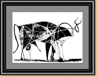 Picasso's bull lithograph 6