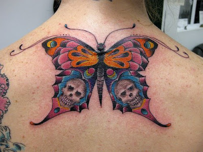 Butterfly skull tattoo designs