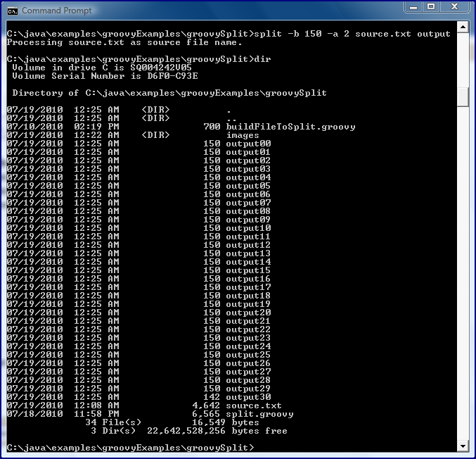 split Command for DOS/Windows Via Groovy InfoWorld