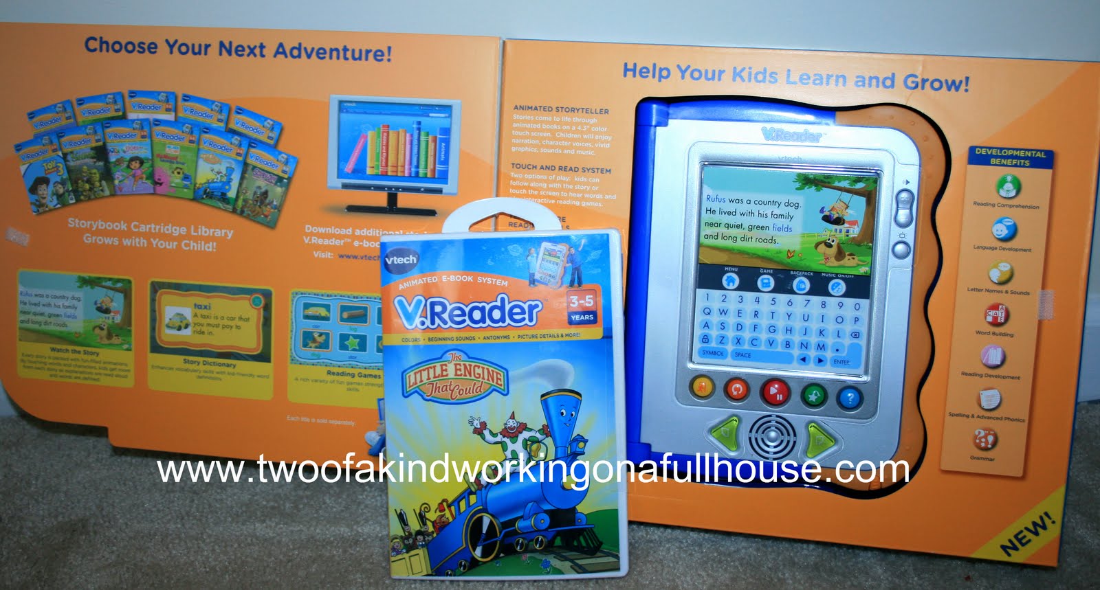 Vtech sent Evan the V.Reader