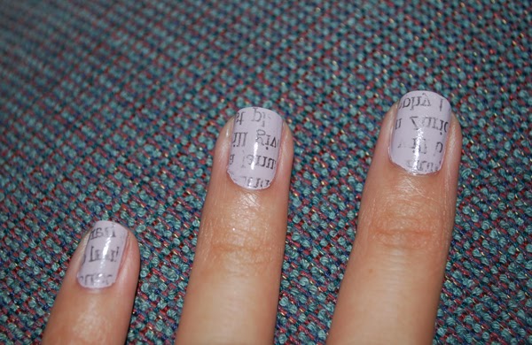 How to Create Newspaper Print Nails - wide 5