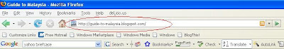 browser address bar with an URL