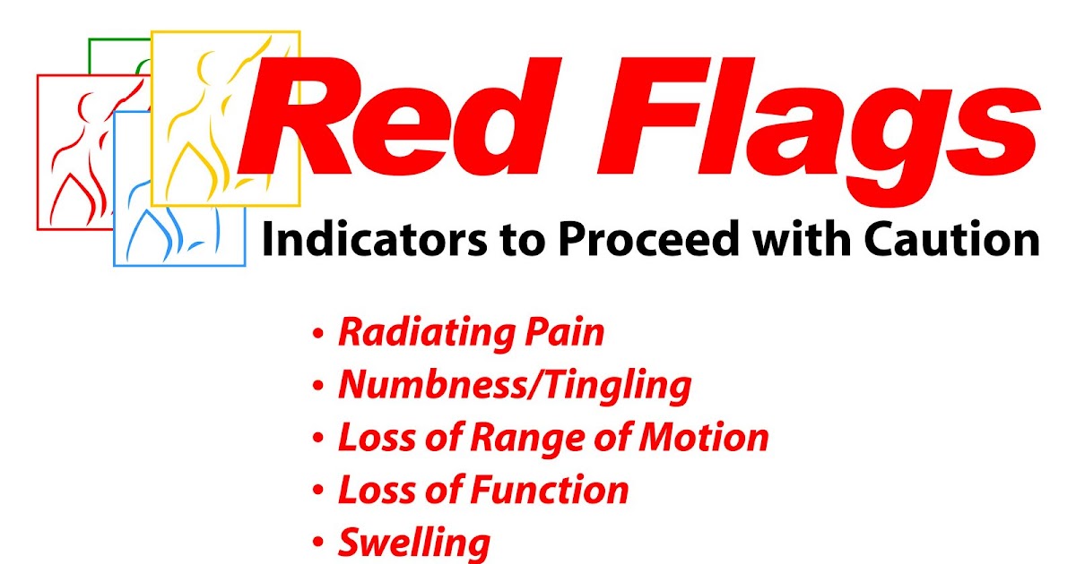 Post Rehab Blog Post Rehabilitation Red Flags.........when should you
