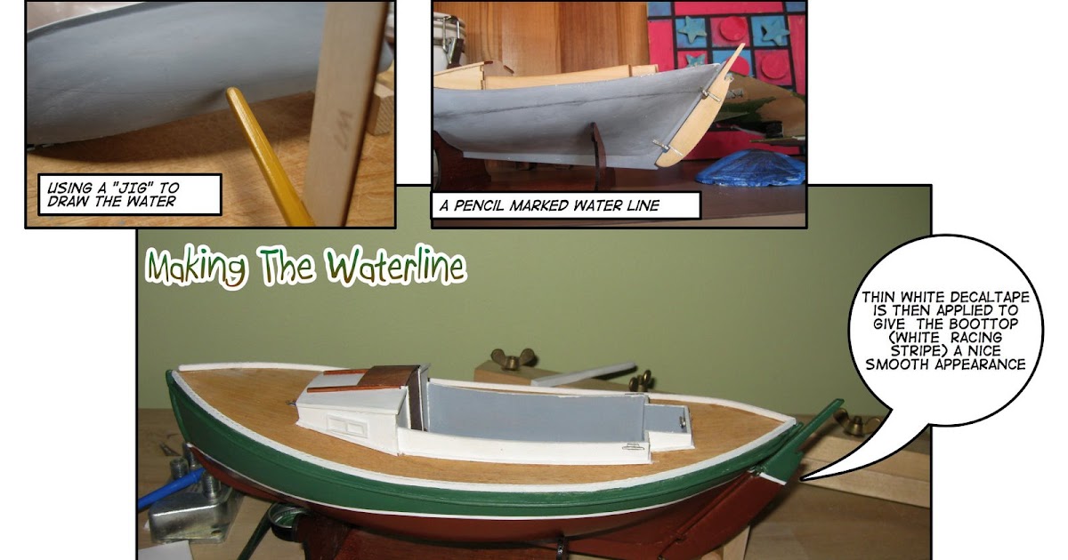 Male Martha Model Boat Building IV Painting the Waterline