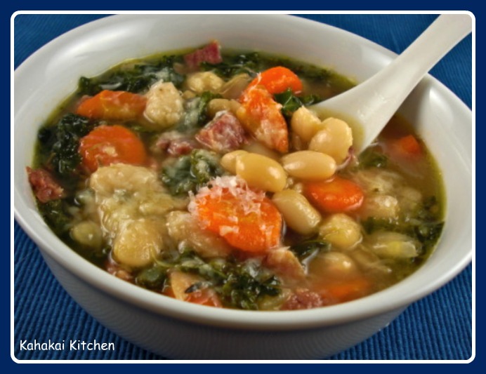 Kahakai Kitchen Beans & Greens Soup with Ham A Little Bowl of Comfort