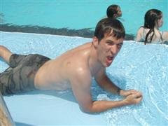 Ricky playing by the pool on the ship