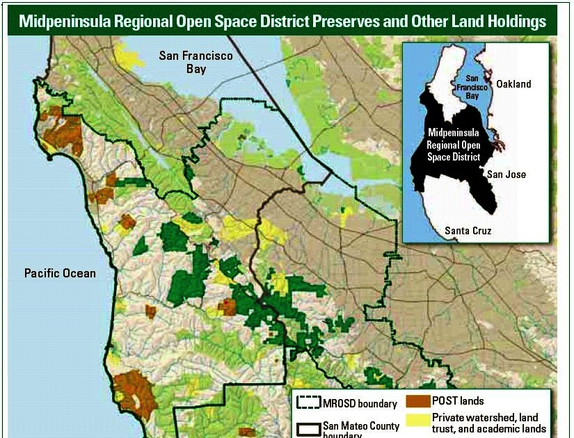 Peninsula Open Space Trust Map Rare Earth News Connectingcalifornia.org: Progress Of The Mid Peninsula  Regional Open Space District