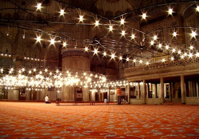 From inside the Blue Mosque