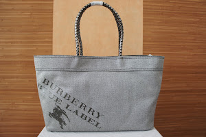 New Arrival - Burberry Blue Label Black and Silver Tote bag