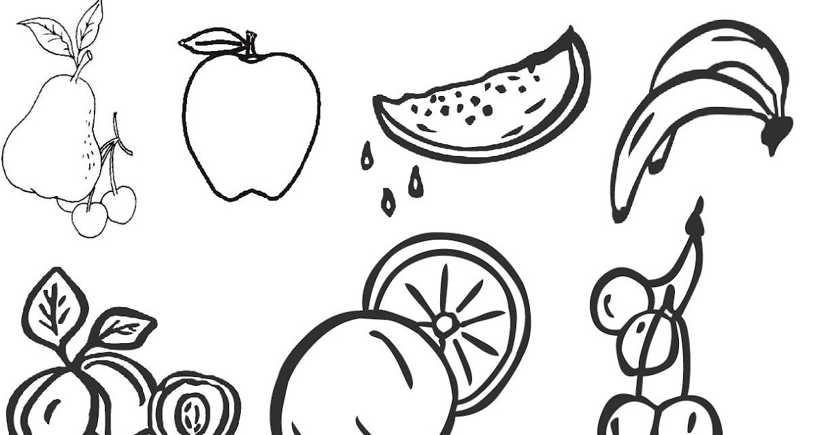 DIBUJO PARA COLOREAR DE FRUTAS : ACTIVIDADES PARA NIÑOS