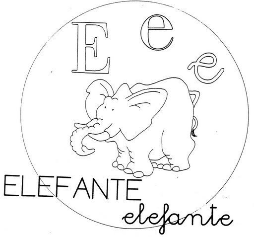 ABECEDARIO PARA COLOREAR-LETRA E : ACTIVIDADES PARA NIÑOS