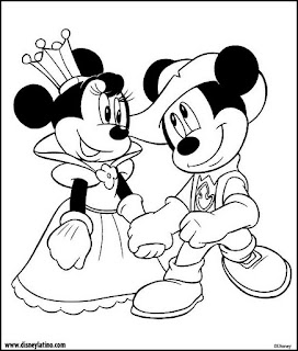 Actividades Para Ninos Dibujo Para Colorear De Mickey Mouse Y Minnie