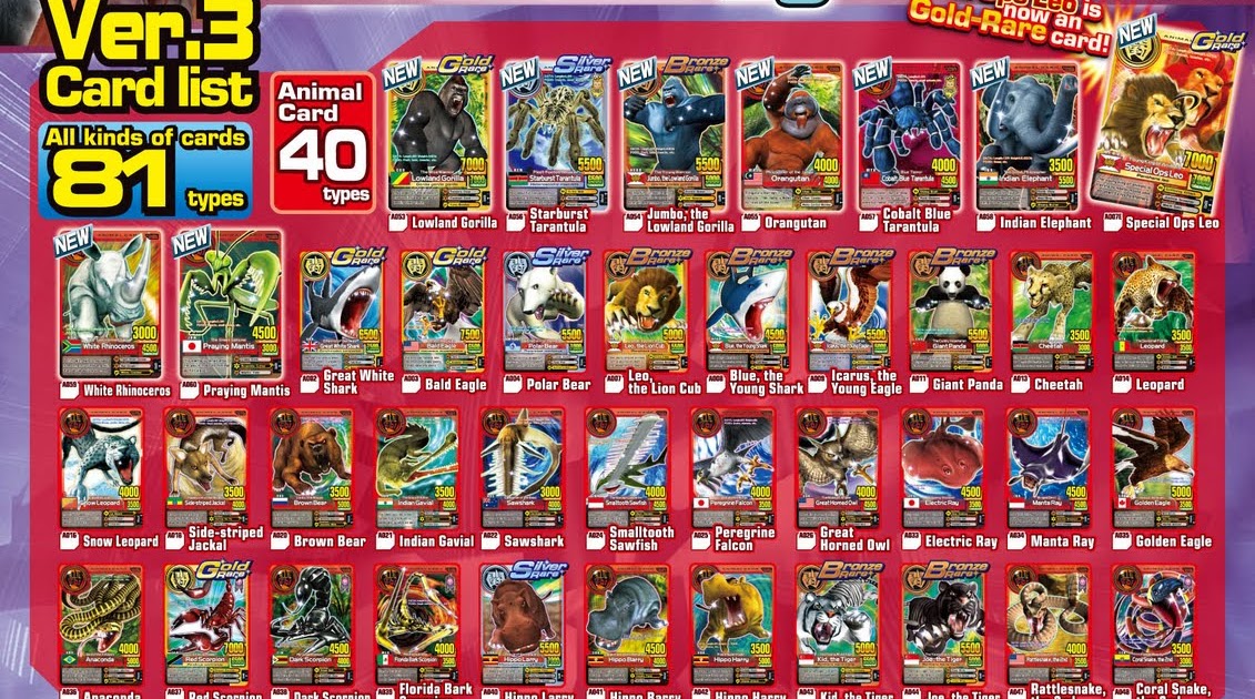 Animal Kaiser Indonesia: Animal Kaiser V3 cardlist