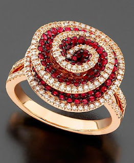 14k Rose Gold Ring(Ruby and Diamond) 14k Rose Gold Ring(Ruby and Diamond)