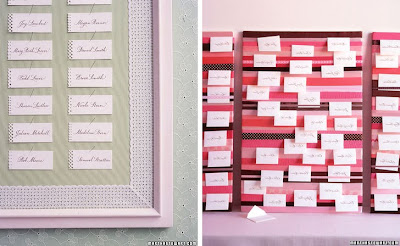 Right: Ribbon Seating Card